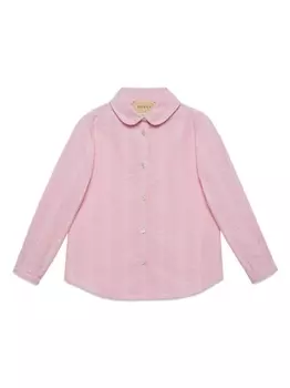 Gucci Kids рубашка с логотипом, розовый