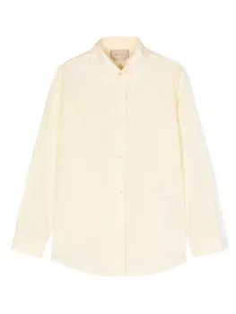 Gucci Kids рубашка с принтом Square G, желтый