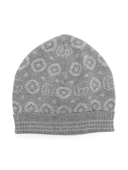 Gucci Kids шапка бини с логотипом Double G, серый