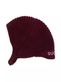Gucci Kids шапка с вышитым логотипом, фиолетовый