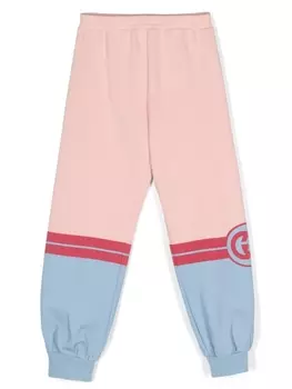 Gucci Kids спортивные брюки с логотипом Interlocking G, розовый