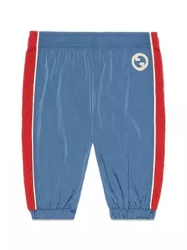 Gucci Kids спортивные брюки с логотипом, синий