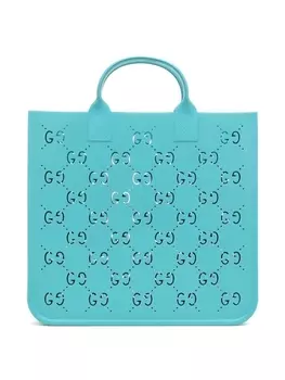 Gucci Kids сумка-шопер с логотипом GG, синий