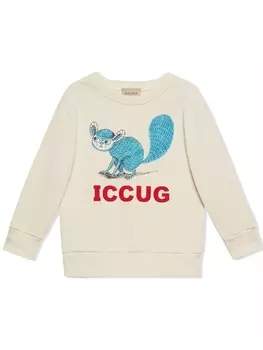 Gucci Kids толстовка Freya Hartas, белый