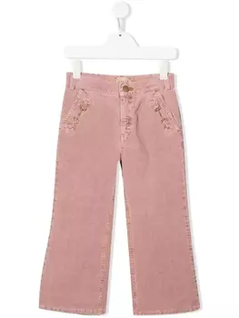 Gucci Kids вельветовые брюки с пряжками Horsebit, розовый