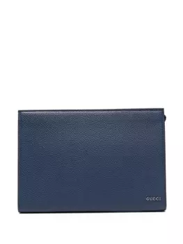 Gucci клатч с логотипом, синий