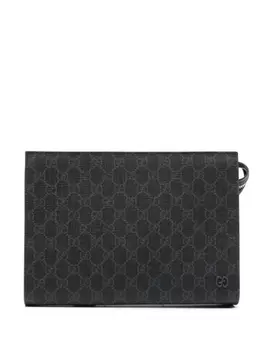 Gucci клатч с узором GG Supreme, синий