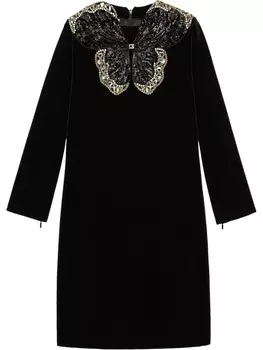 Gucci короткое платье с пайетками, черный