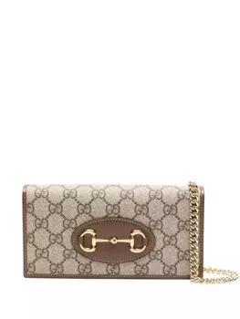 Gucci кошелек 1955 Horsebit на цепочке, нейтральный цвет