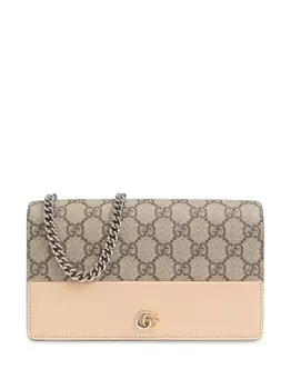 Gucci кошелек GG Marchmont chain, нейтральный цвет