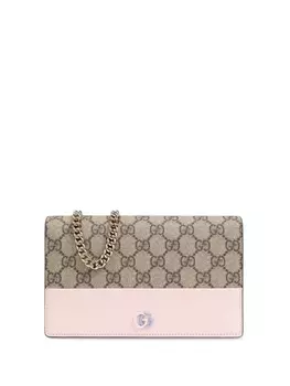 Gucci кошелек GG Marmont с цепочкой, нейтральный цвет