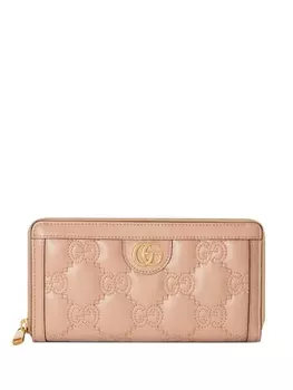 Gucci кошелек GG matelass?© с круговой молнией, розовый
