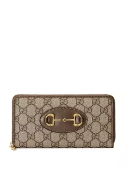 Gucci кошелек Gucci Horsebit 1955 с круговой молнией, коричневый