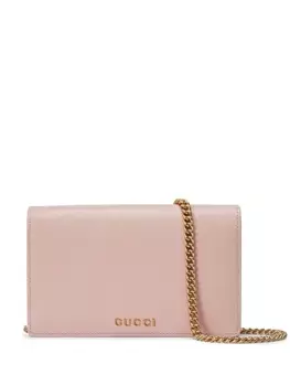Gucci кошелек Gucci Script на цепочке, розовый