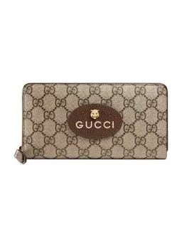 Gucci кошелек Neo Vintage с круговой молнией, нейтральный цвет