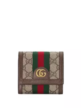 Gucci кошелек Ophidia с клапаном, нейтральный цвет