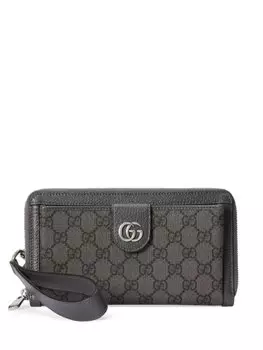 Gucci кошелек Ophidia с круговой молнией, серый