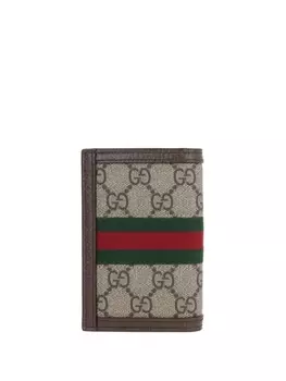 Gucci кошелек Ophidia с логотипом GG, коричневый