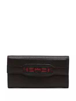 Gucci кошелек с логотипом GG, коричневый