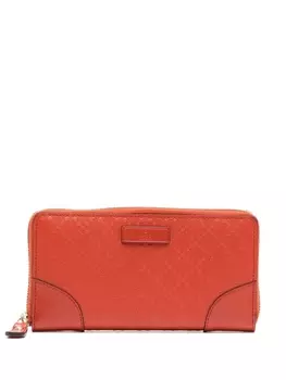 Gucci кошелек с нашивкой-логотипом, оранжевый