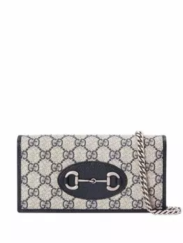 Gucci кошелек с пряжкой Horsebit и логотипом GG, синий