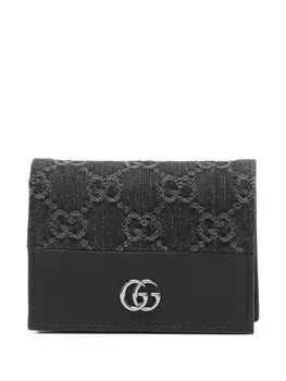 Gucci кошелек с узором GG Supreme, черный