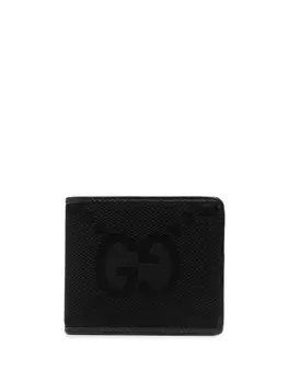 Gucci кошелек с узором Jumbo GG, черный