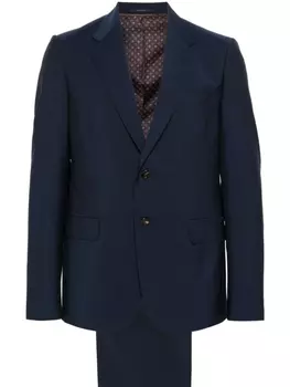 Gucci костюм-двойка с однобортным пиджаком, синий