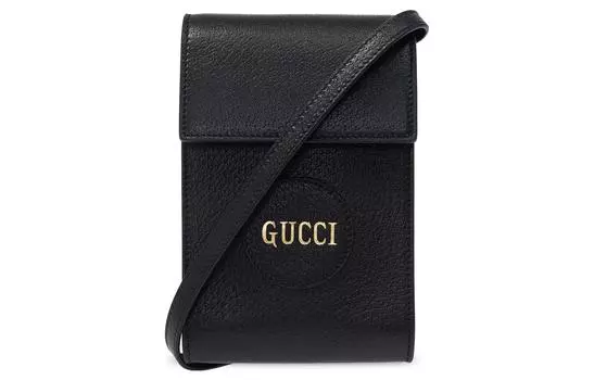 GUCCI Кожаная сумка через плечо, мужская, черная