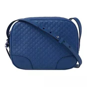 GUCCI Кожаная сумка через плечо унисекс синего цвета
