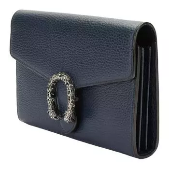GUCCI Кожаная сумка Dionysus, через плечо, мини, женская, синяя