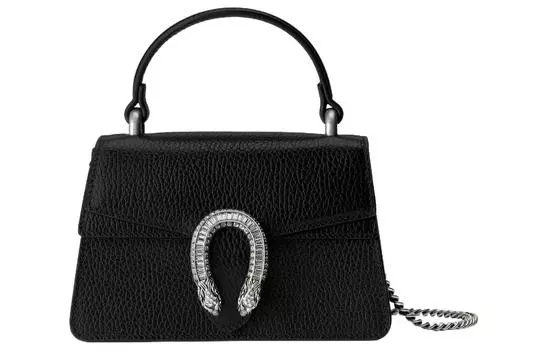 GUCCI Кожаная сумка Dionysus, сумка через плечо, мини-сумка женская, черная