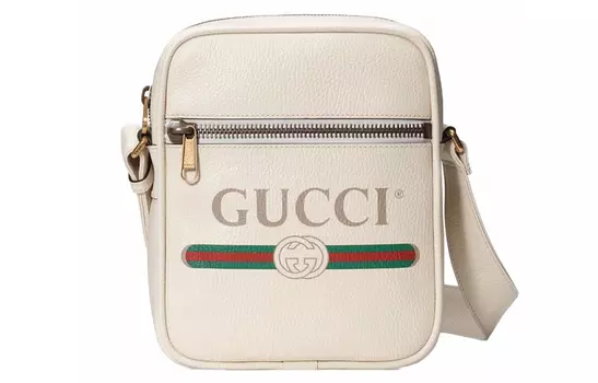 GUCCI Кожаная сумка для фотоаппарата, сумка через плечо, сумка на плечо унисекс, белая