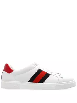 Gucci кожаные кроссовки Ace с отделкой в виде паутины, белый