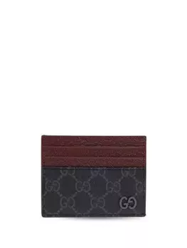 Gucci кожаный держатель карт с логотипом, черный