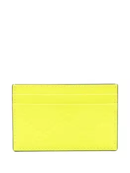 Gucci кожаный держатель карт с монограммой GG, желтый