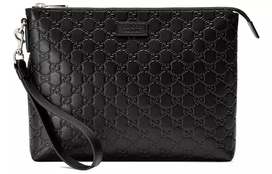 GUCCI Кожаный клатч мужской черный