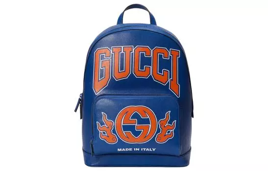 GUCCI Кожаный рюкзак мужской, синий