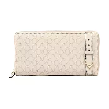 GUCCI Кожаный женский кошелек белого цвета