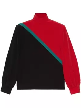 Gucci крепдешиновая блузка из шелка, черный