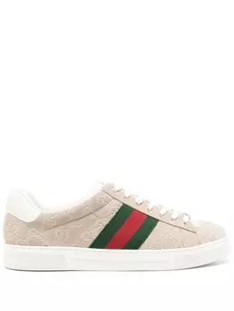 Gucci кроссовки Ace Web, нейтральный цвет