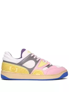 Gucci кроссовки Basket со вставками, розовый