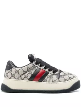 Gucci кроссовки Double Screener, нейтральный цвет