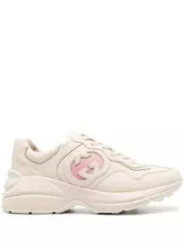 Кроссовки Gucci Rhyton, светло-бежевый/светло-розовый