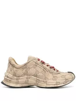 Gucci кроссовки Run на шнуровке, нейтральный цвет