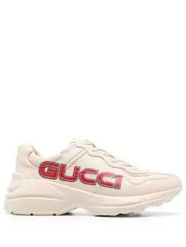 Gucci кроссовки с логотипом, нейтральный цвет