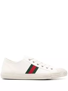 Gucci кроссовки с отделкой Web, белый