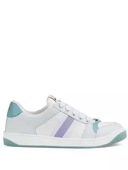 Кроссовки Gucci Screener Lace-up, белый/голубой