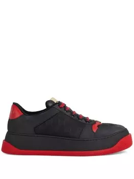 Кроссовки Gucci Screener Lace-up, черный/красный