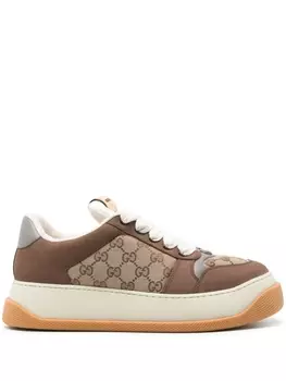 Кроссовки Gucci Screener Lace-up, коричневый/бежевый